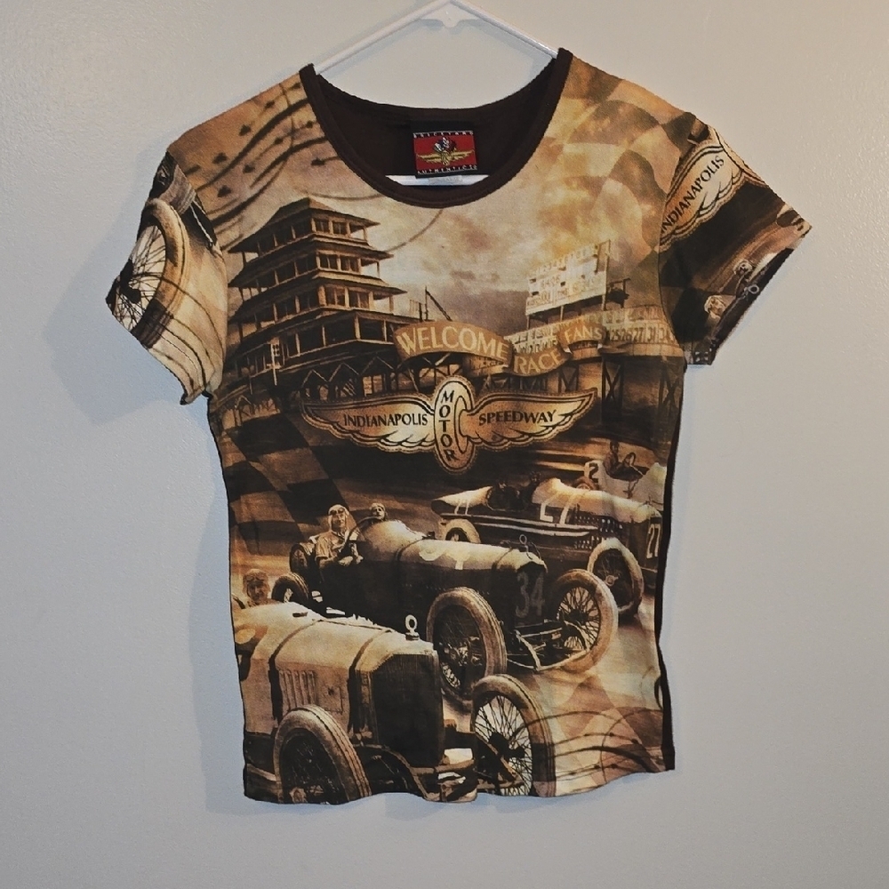 Indianapolis Speedway Kids Vintage Short Sleeve Tee - Brown LOT-O